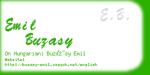 emil buzasy business card